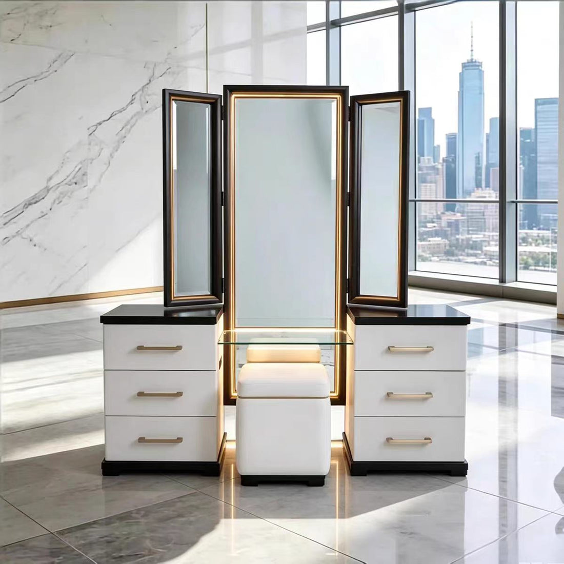 Custom Luxury Dressing Table for Villa & Hotel Projects