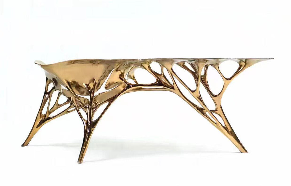 Custom Solid Copper Coffee Table for Luxury Villa & Hospitality Projects