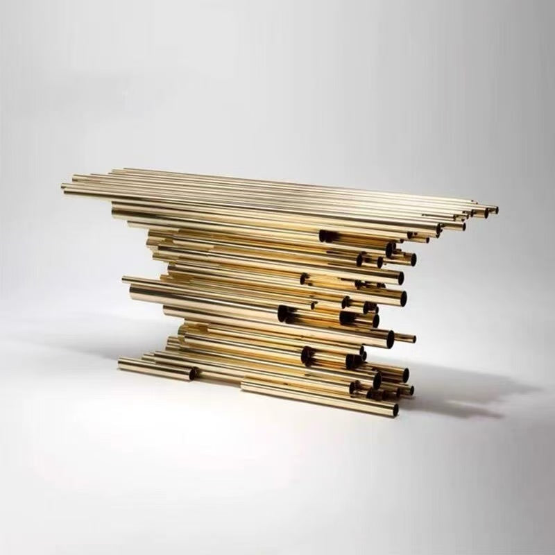 Custom Stainless Steel Console Table for Luxury Villa Projects
