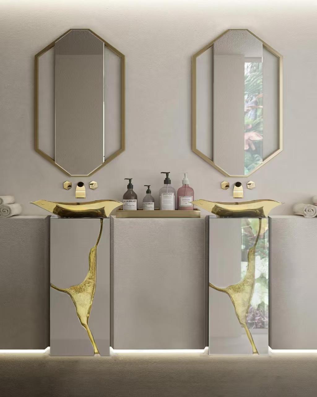 Custom Stainless Steel Pedestal Basin for Luxury Villa & Hotel Projects