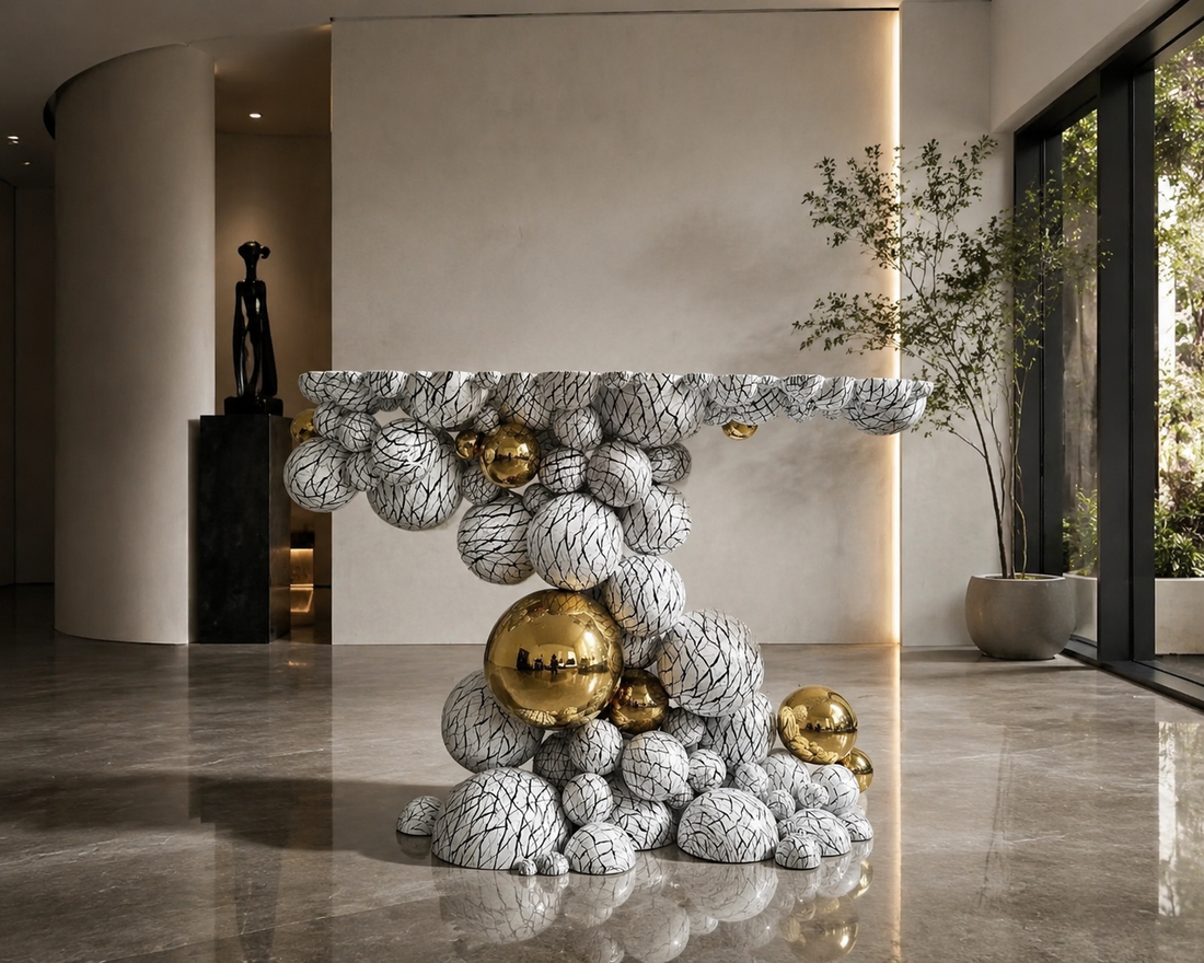 European Luxury Bubble Console Table