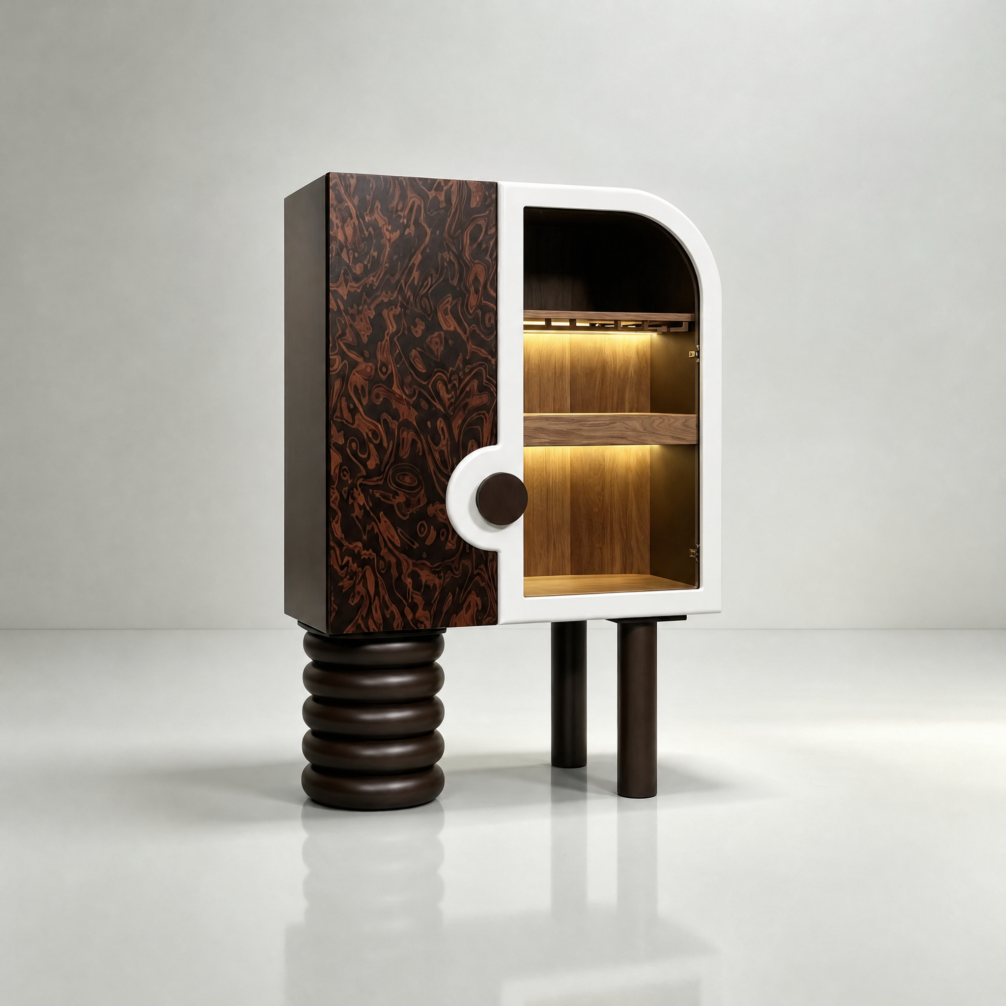 Luxury Italian Designer Display Cabinet with Glass Door