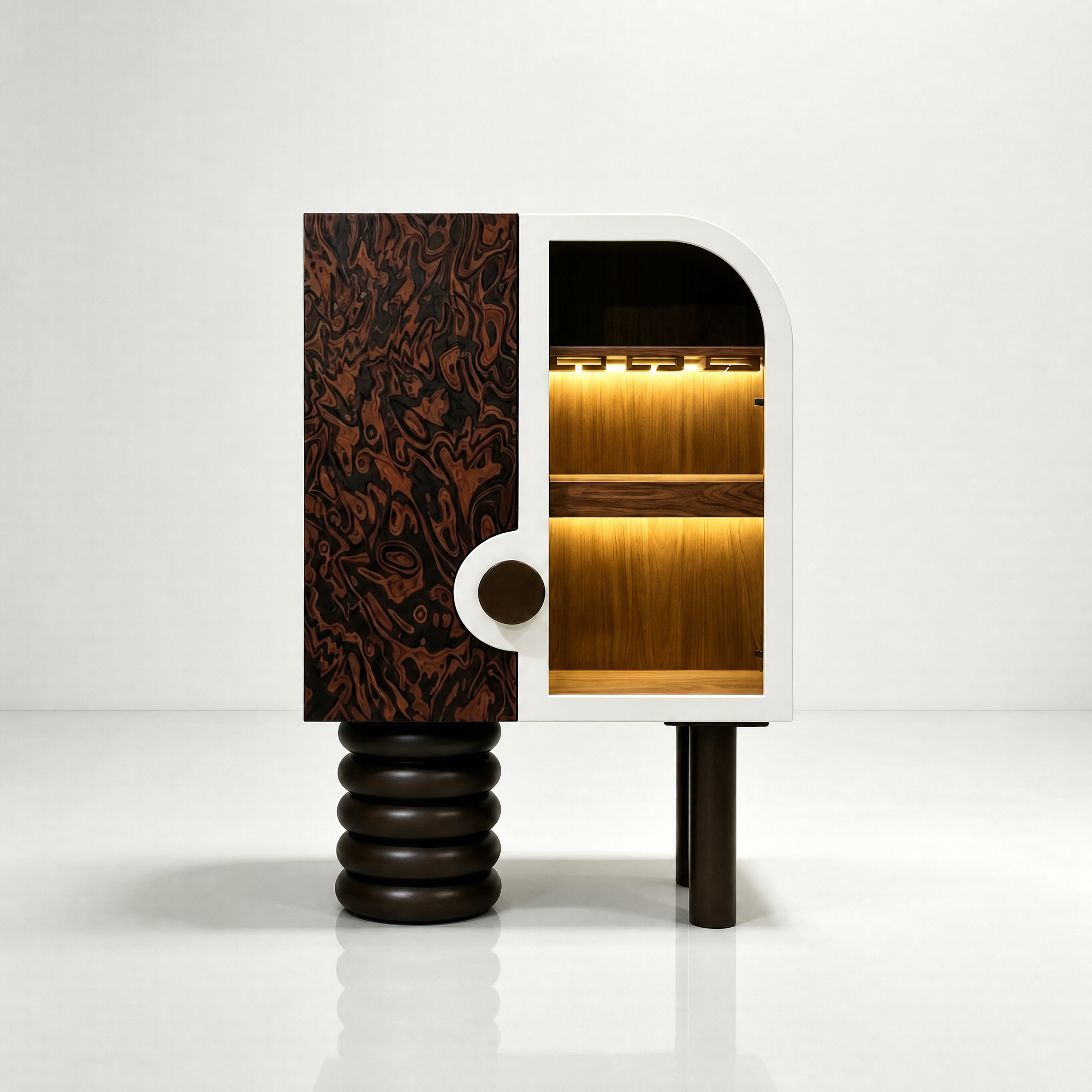 Luxury Italian Designer Display Cabinet with Glass Door