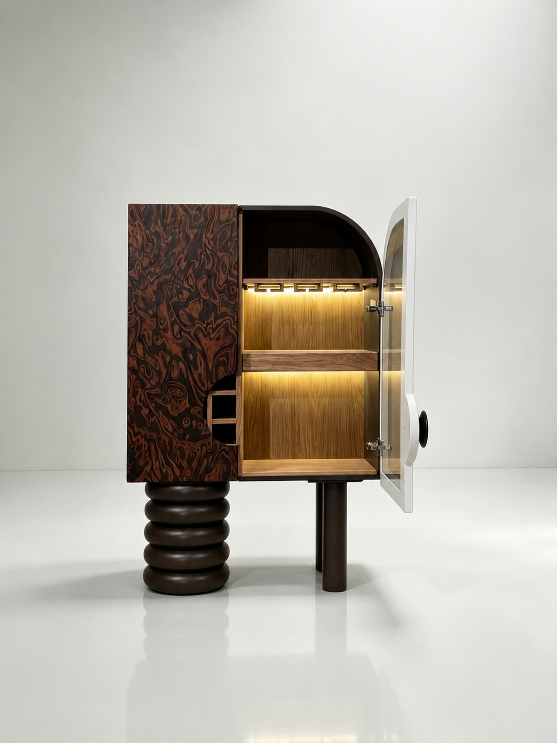 Luxury Italian Designer Display Cabinet with Glass Door