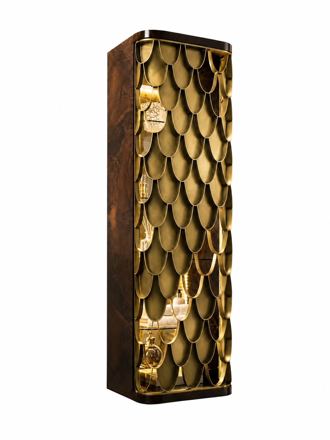 Luxury Bronze Stainless Steel Bathroom Wall Cabinet
