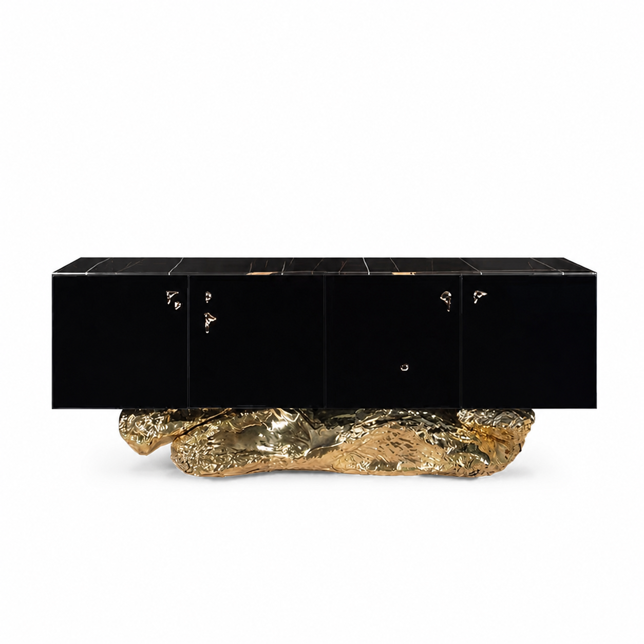 Luxury Modern Sideboard Cabinet with Marble & Stainless Steel