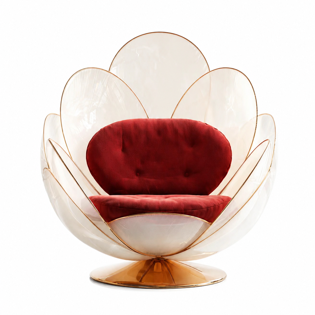 Luxury Italian Petal Lounge Chair