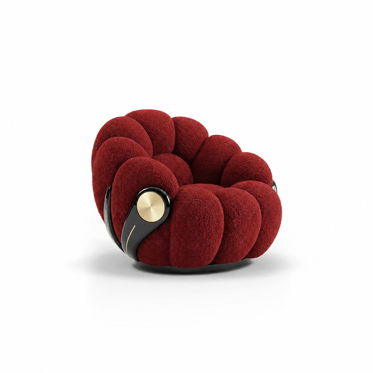 Luxury Italian Rotating Pouf Chair