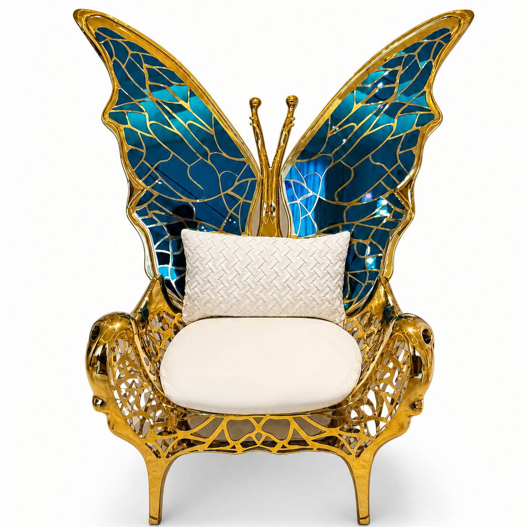 Luxury Italian Butterfly Queen Armchair