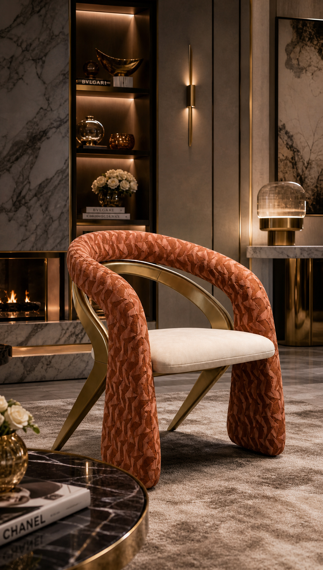 Luxury Italian Vintage Lounge Chair