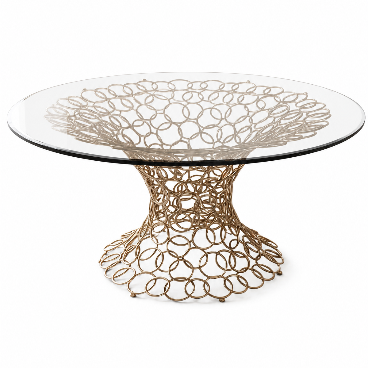 Luxury Italian Irregular Glass Dining Table Design