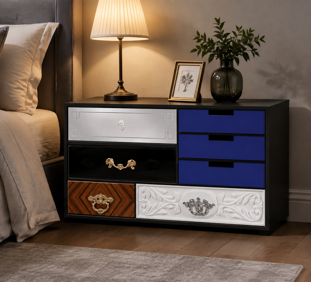 Luxury Italian Classic Bedside Cabinet