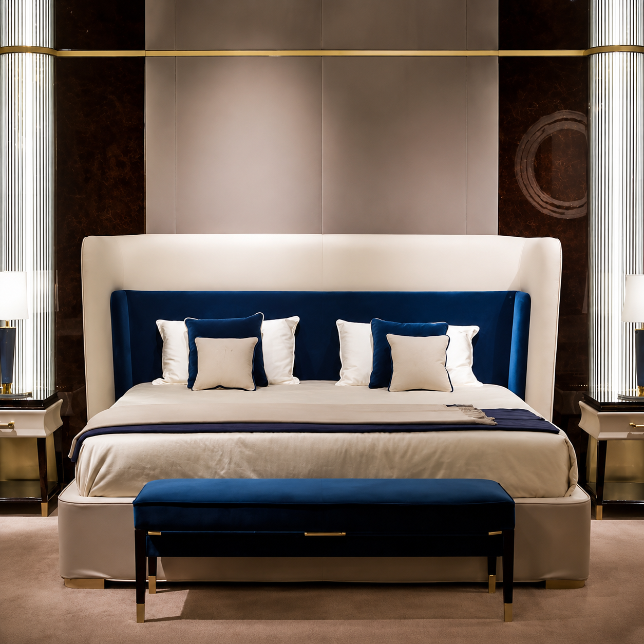 Luxury Italian Leather Bed Bench