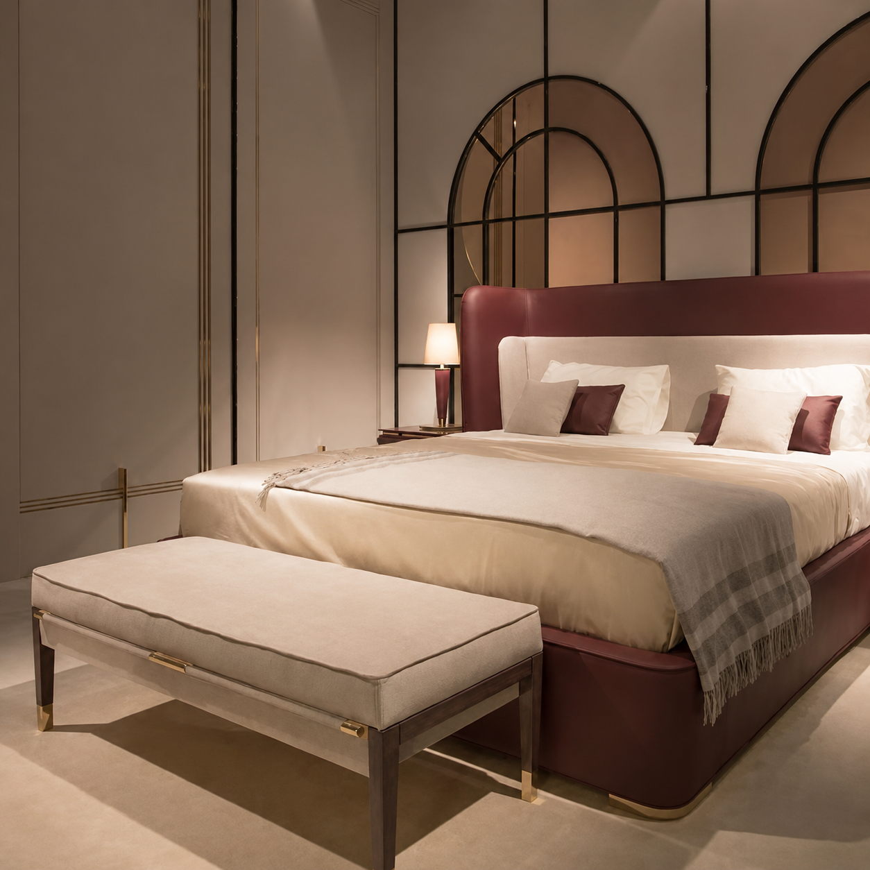 Luxury Italian Leather Bed Bench
