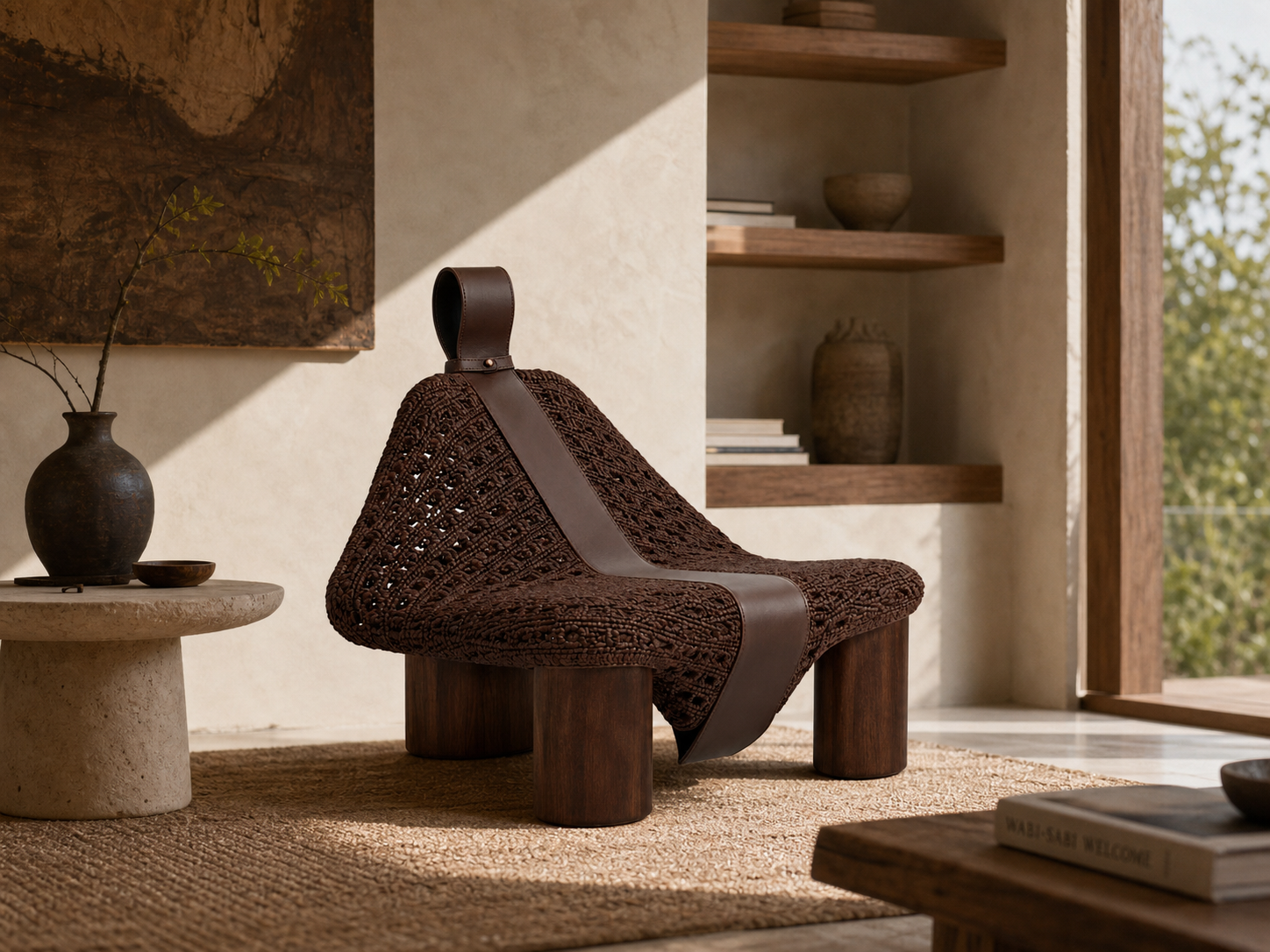 Luxury Italian Handwoven Designer Chair