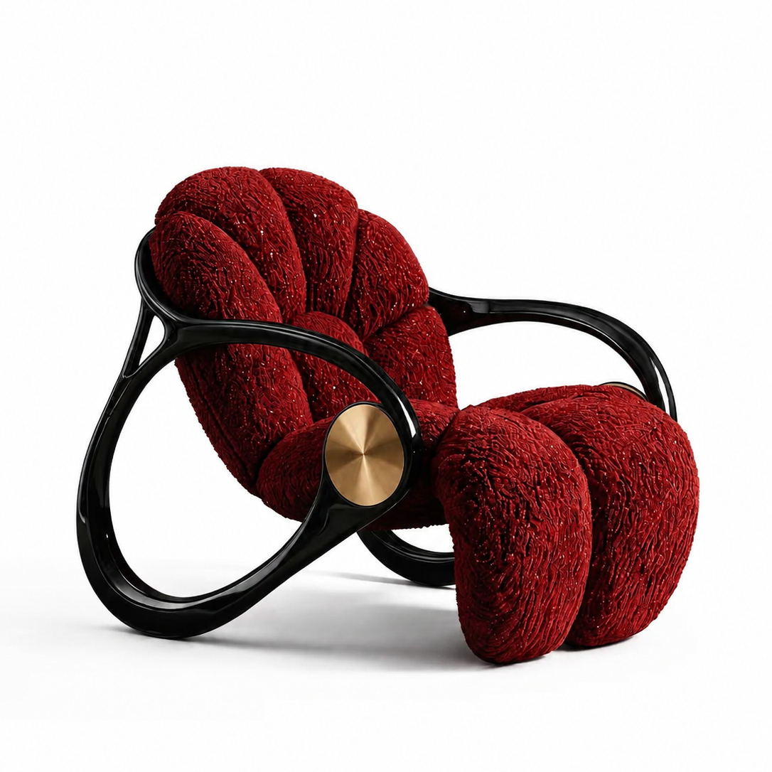 Luxury Italian Sculptural Lounge Chair