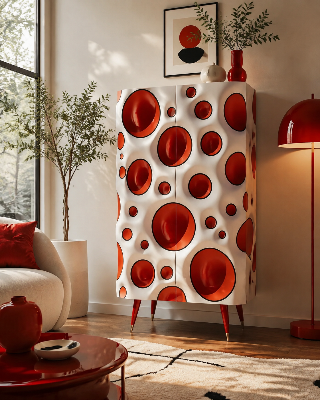 Luxury Italian Polka Dot Sideboard
