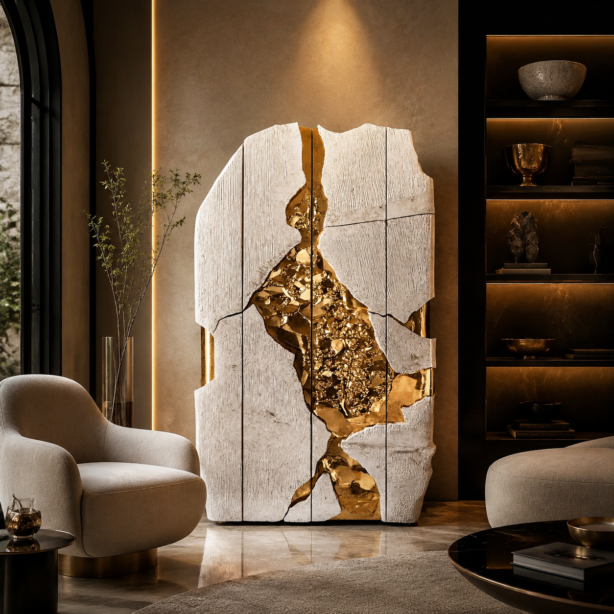 Luxury Italian Artistic Wine Cabinet