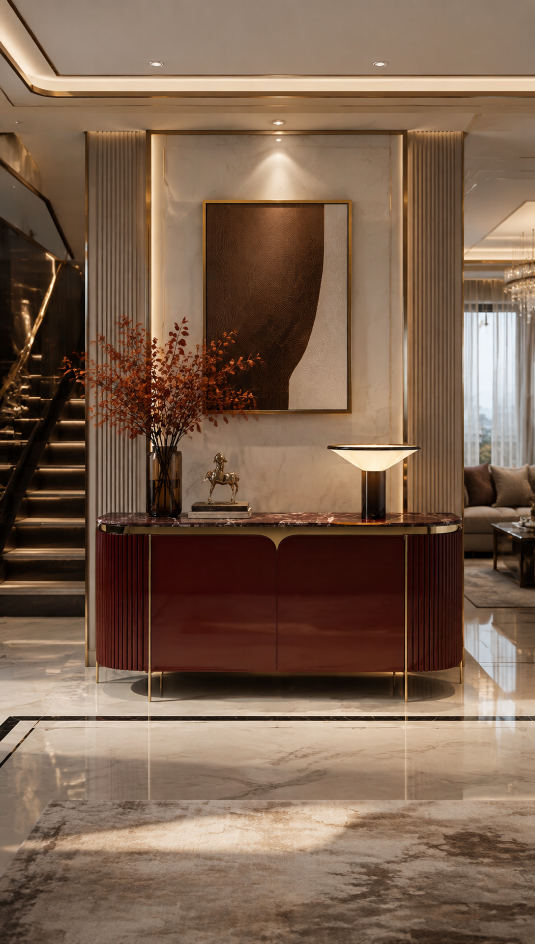 Luxury Nordic Marble Sideboard