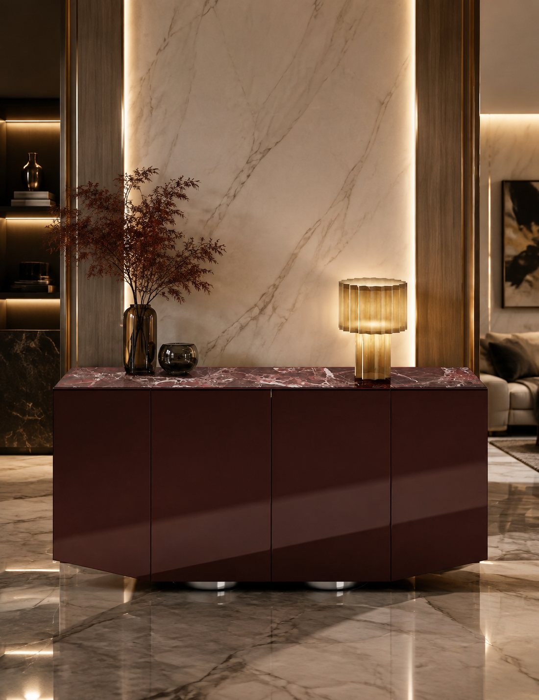 Luxury Italian Natural Stone Sideboard