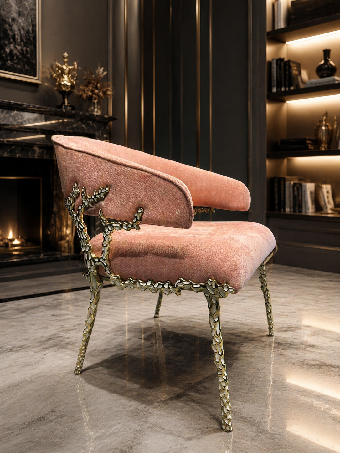 Luxury Italian Copper Dining Chair
