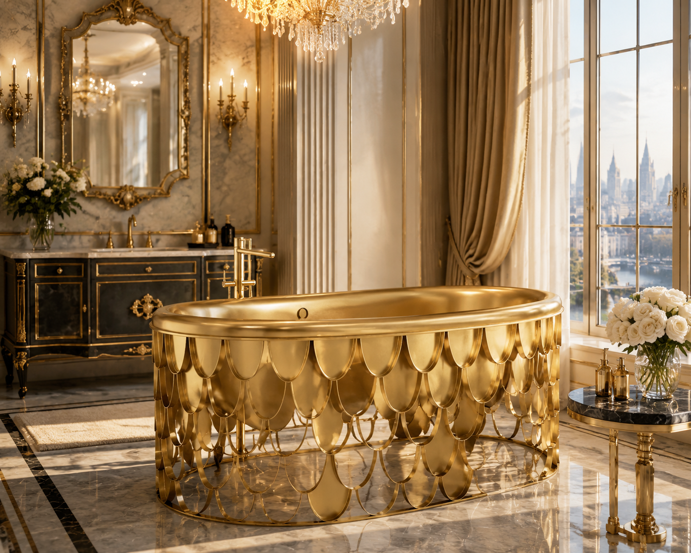 Luxury Italian Stainless Steel Bathtub