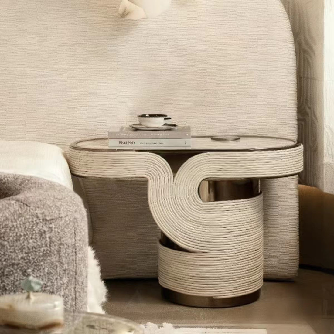 Italian Contemporary Marble Bedside Table