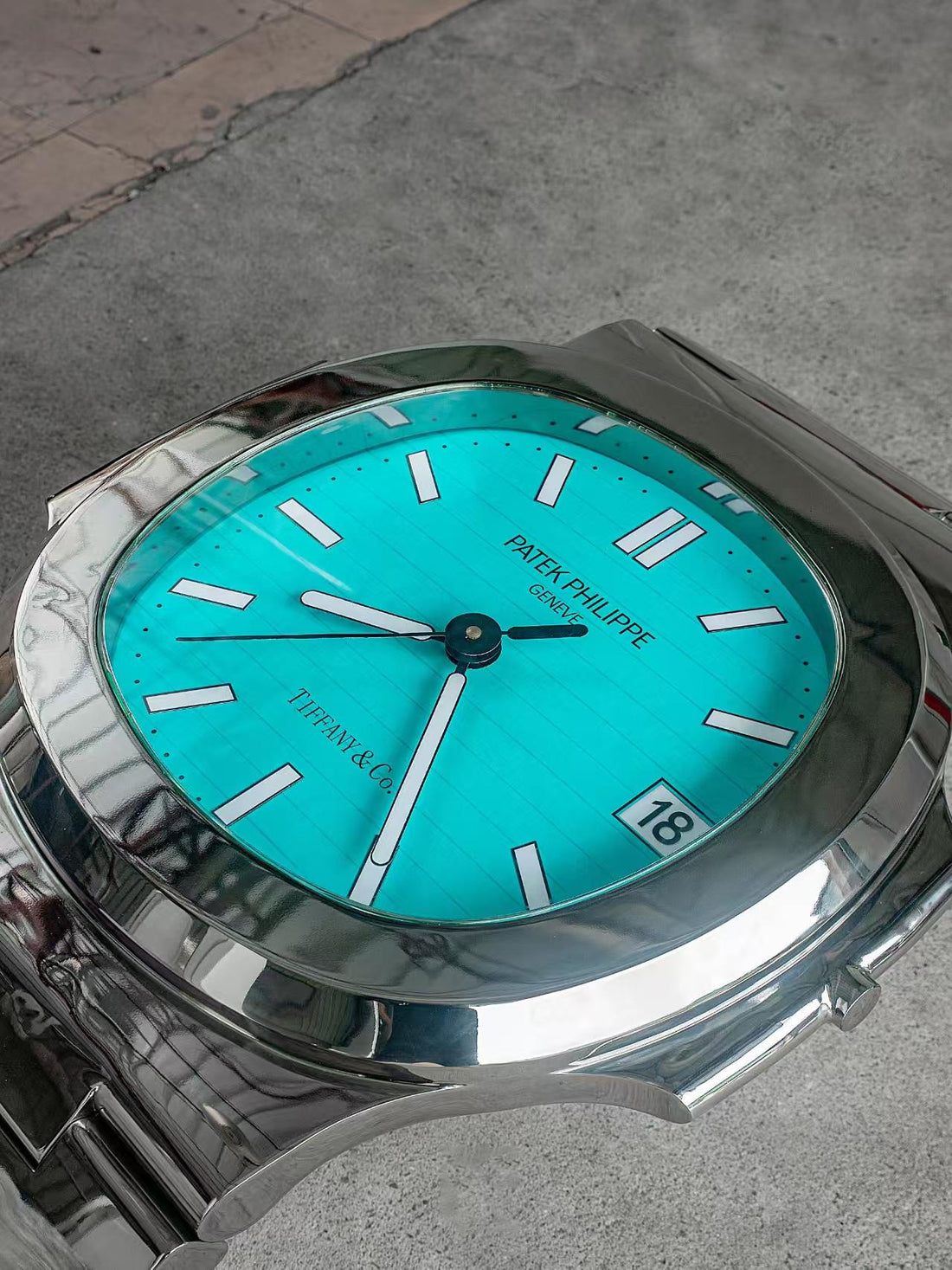 Italian Designer Clock Coffee Table