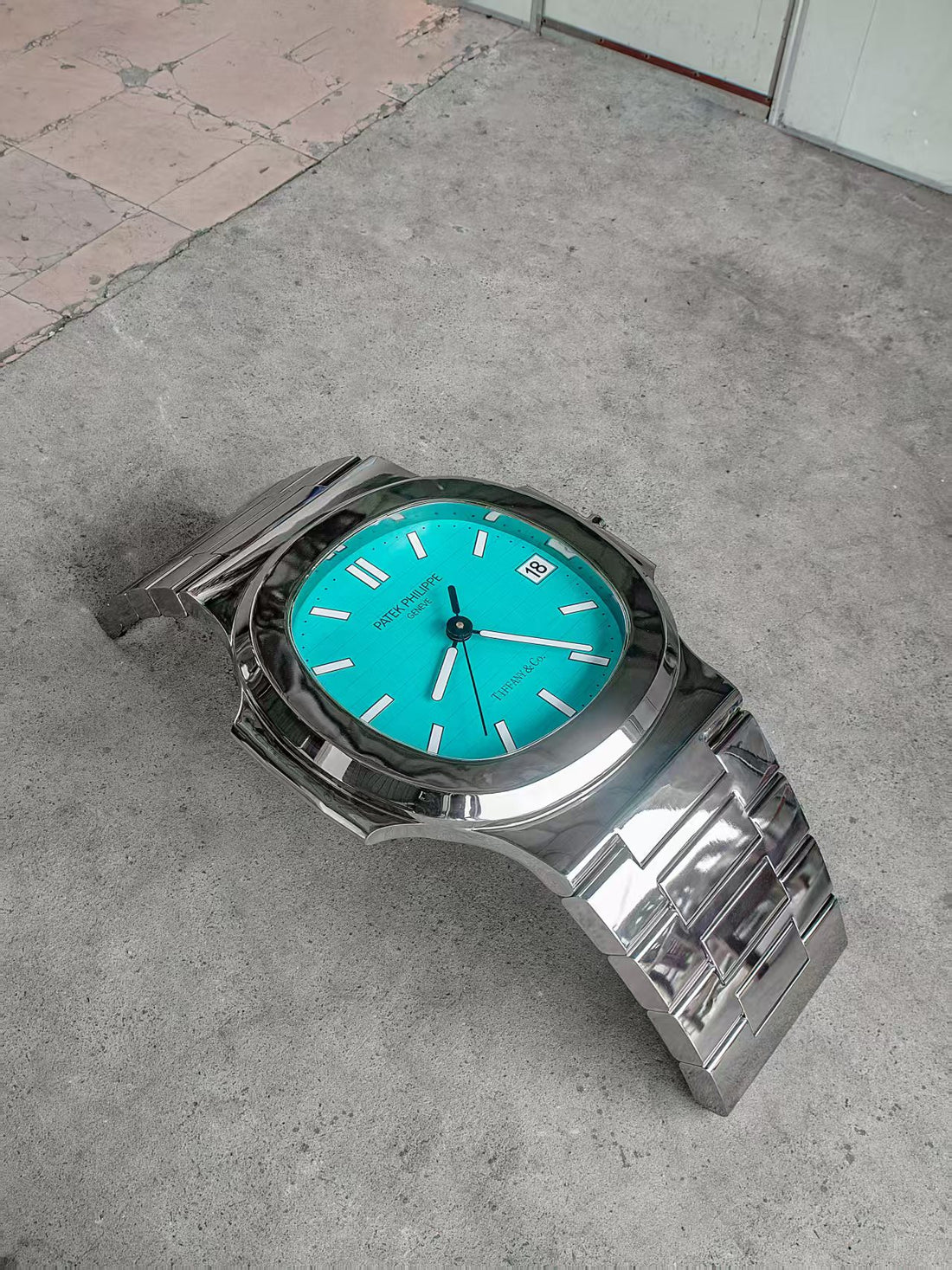 Italian Designer Clock Coffee Table