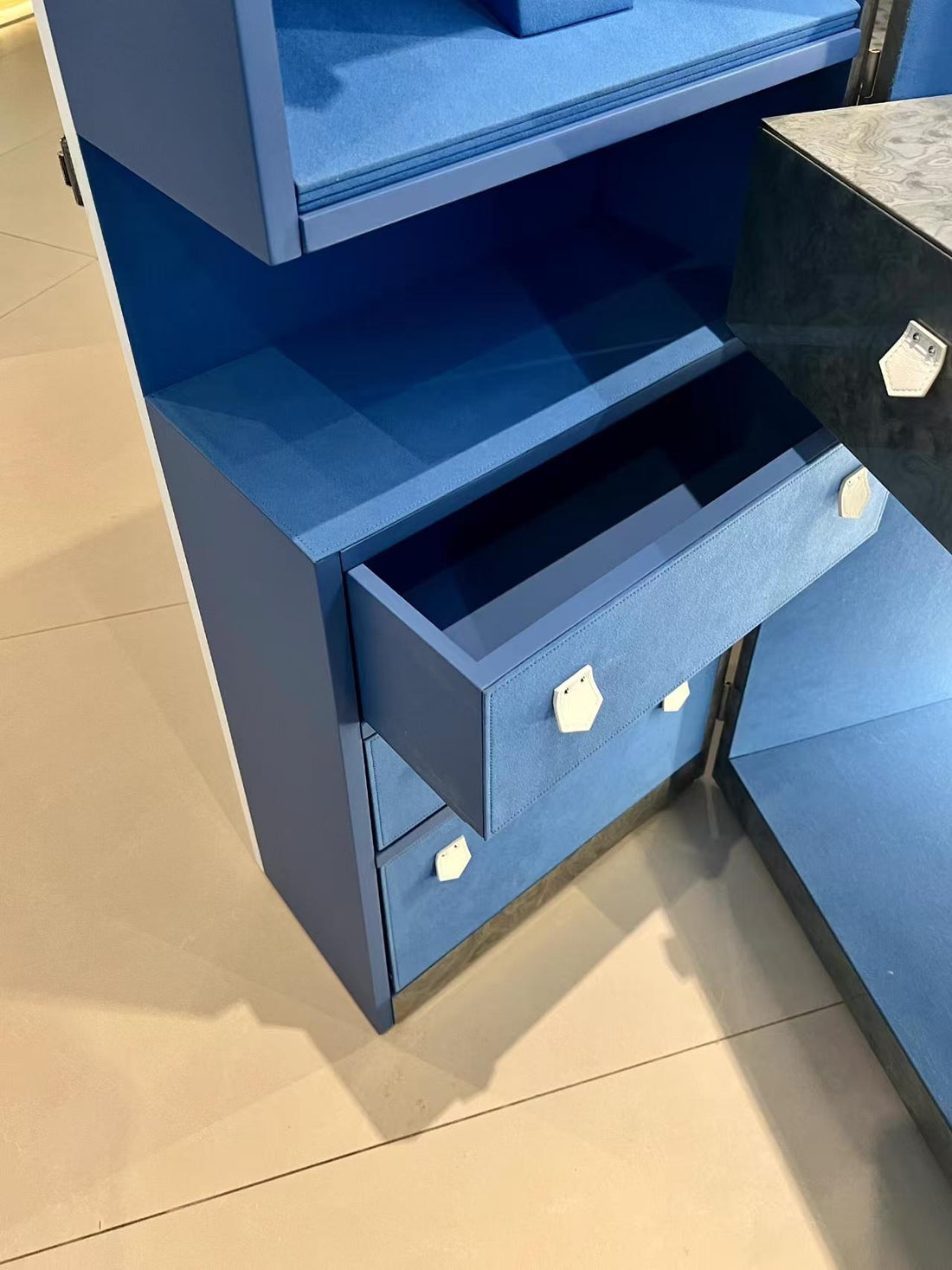 Italian Designer Jewelry Armoire with LED Mirror