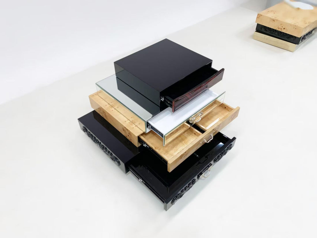 Italian Designer Layered Floating Drawer Coffee Table