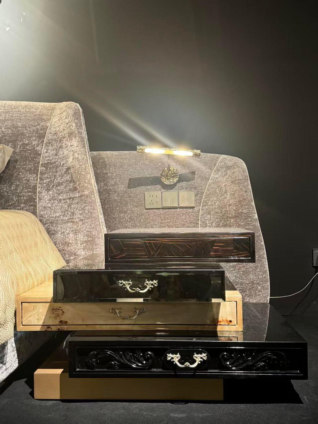 Italian Designer Layered Floating Drawer Coffee Table