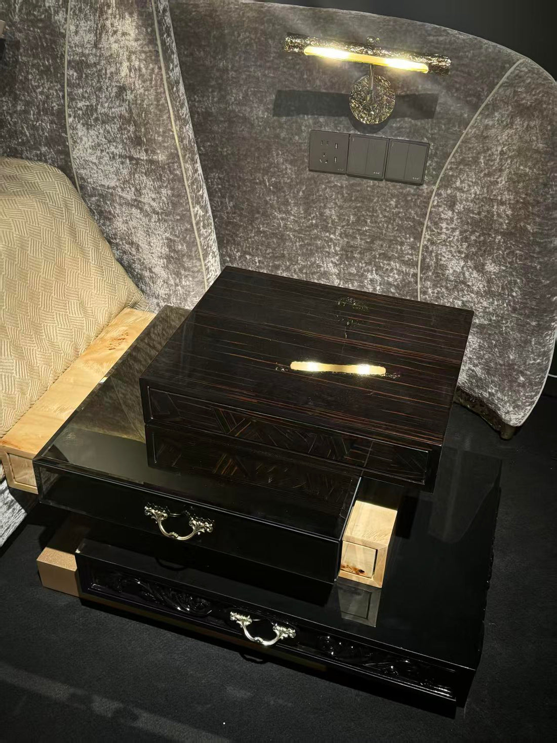 Italian Designer Layered Floating Drawer Coffee Table