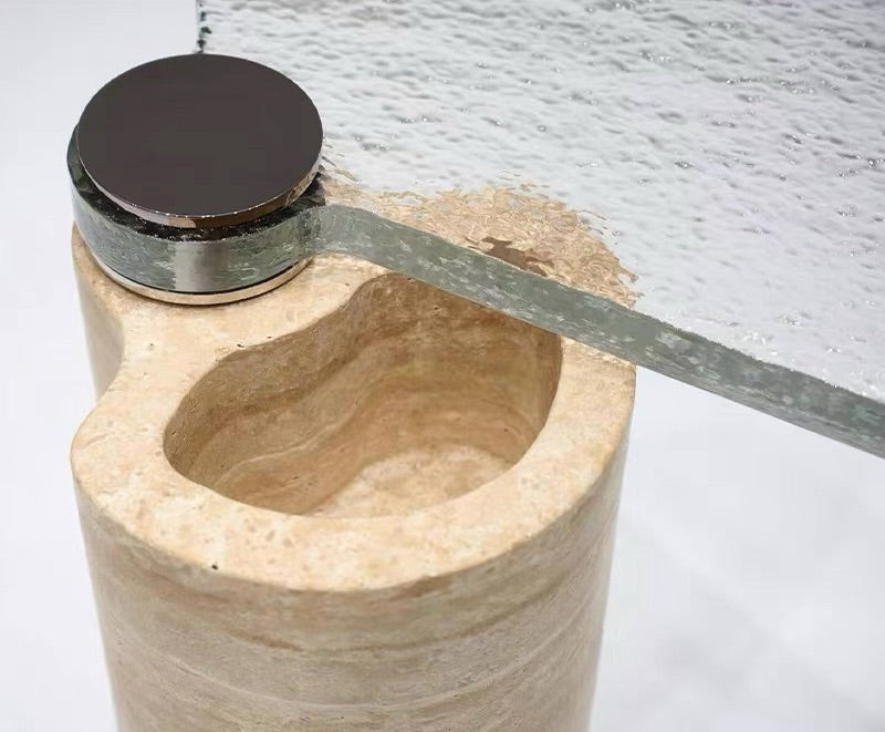 Italian Designer Marble Side Table