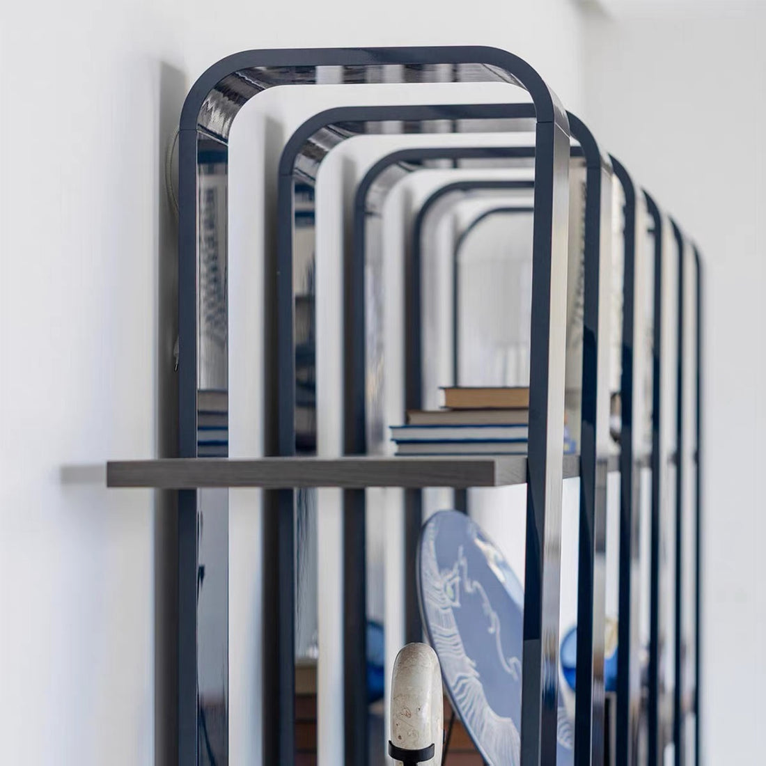 Italian Designer Ribbon Floor Standing Bookshelf