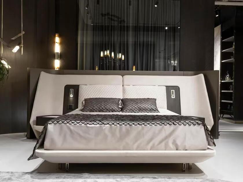 Italian Designer Upholstered Bed Frame