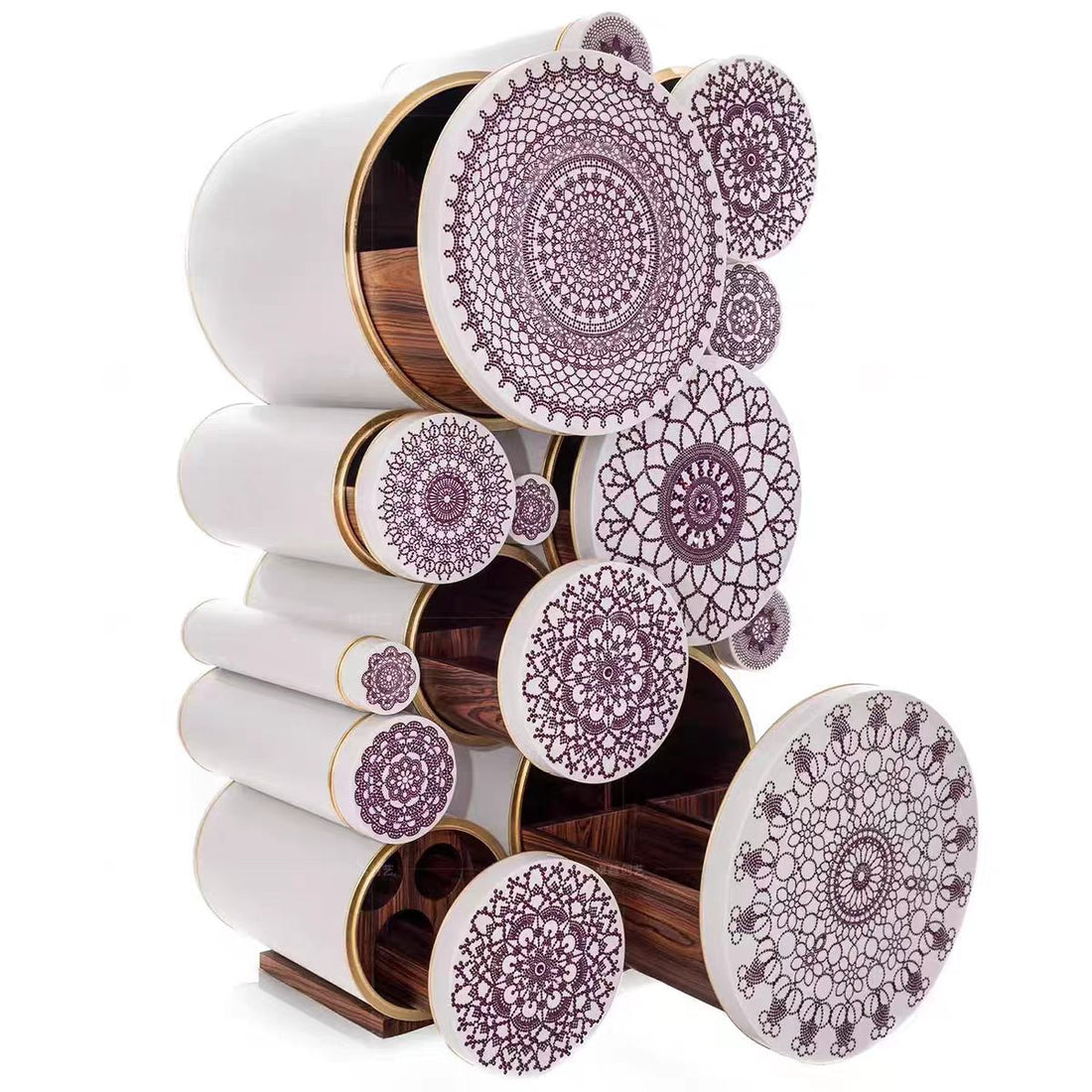 Italian Luxury Crystal Display Wine Cabinet