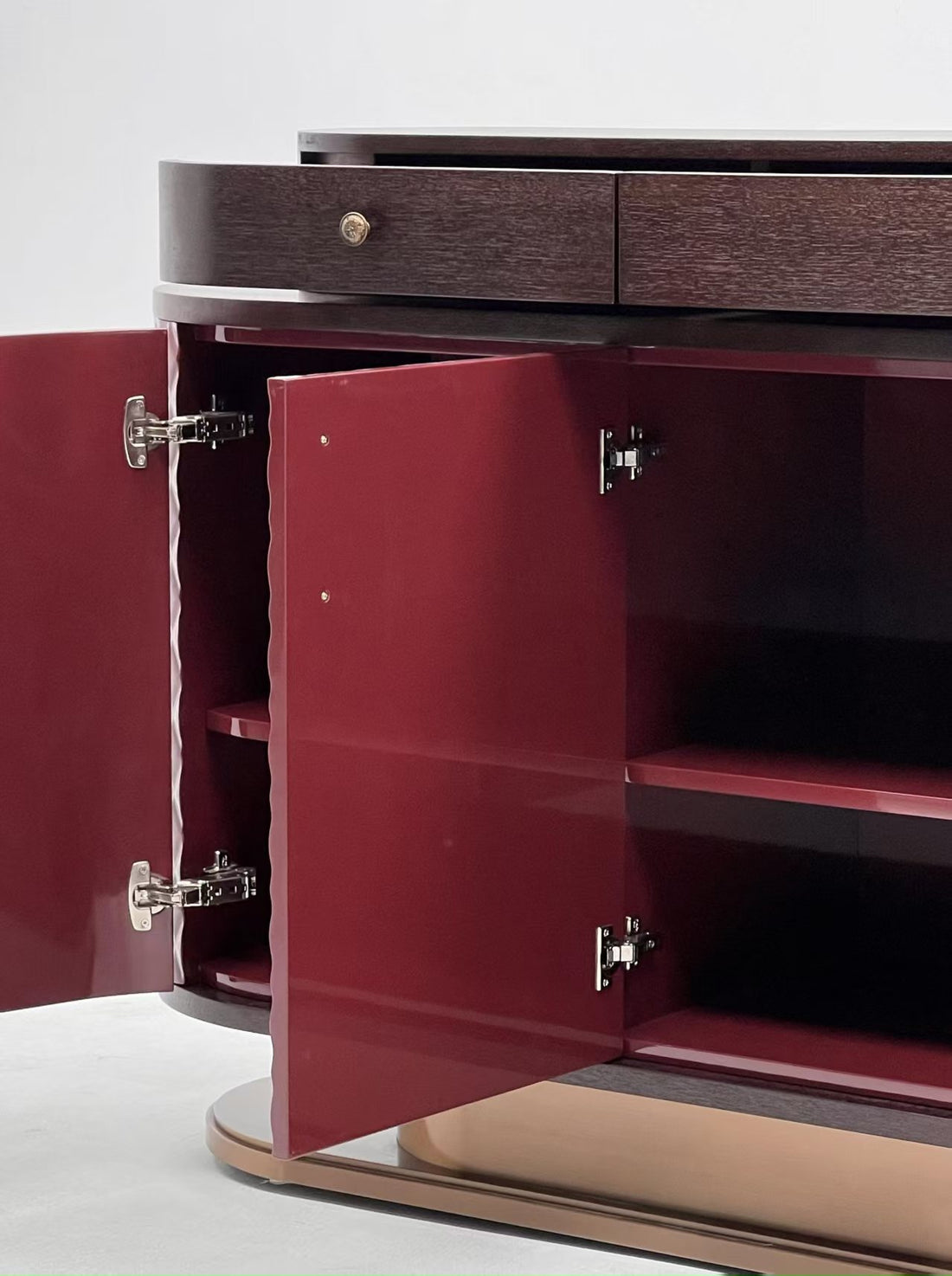Italian Luxury Diamond Pattern Sideboard Cabinet