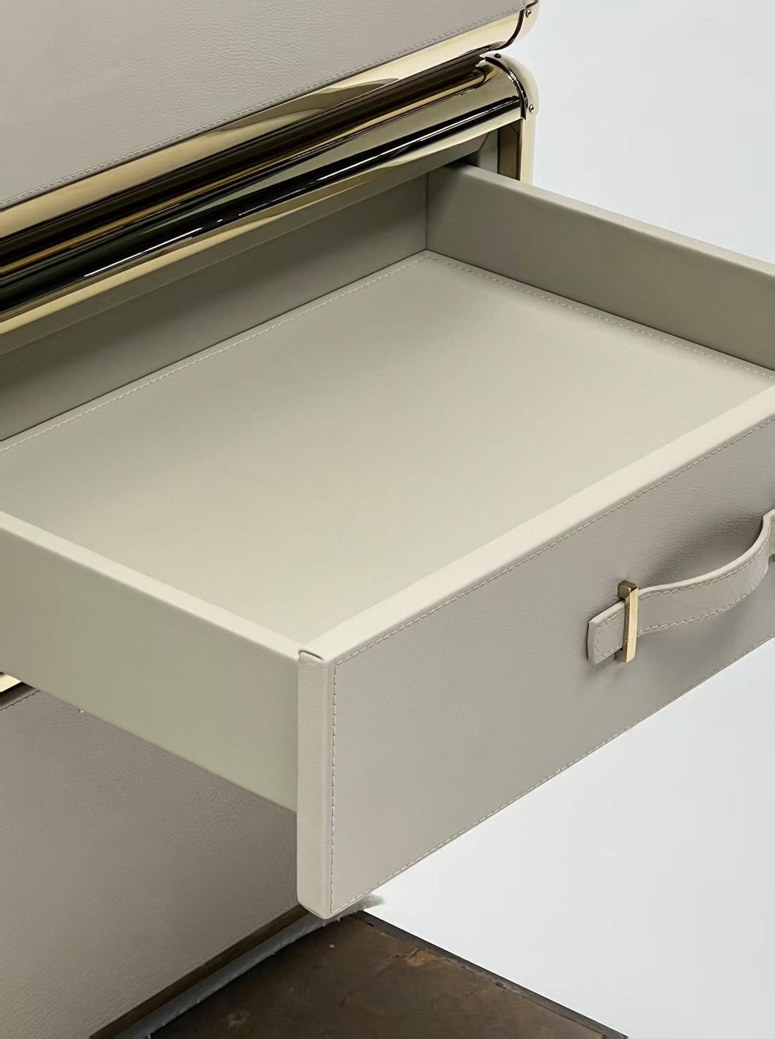 Italian Luxury Modular Leather Storage Cabinet