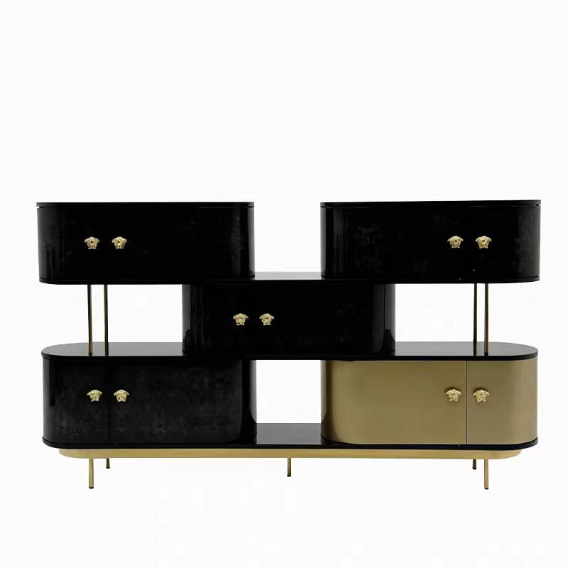 Italian Luxury Solid Wood Entryway Storage Cabinet