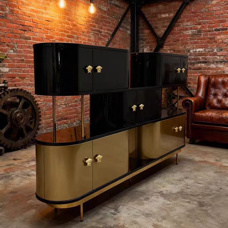 Italian Luxury Solid Wood Entryway Storage Cabinet
