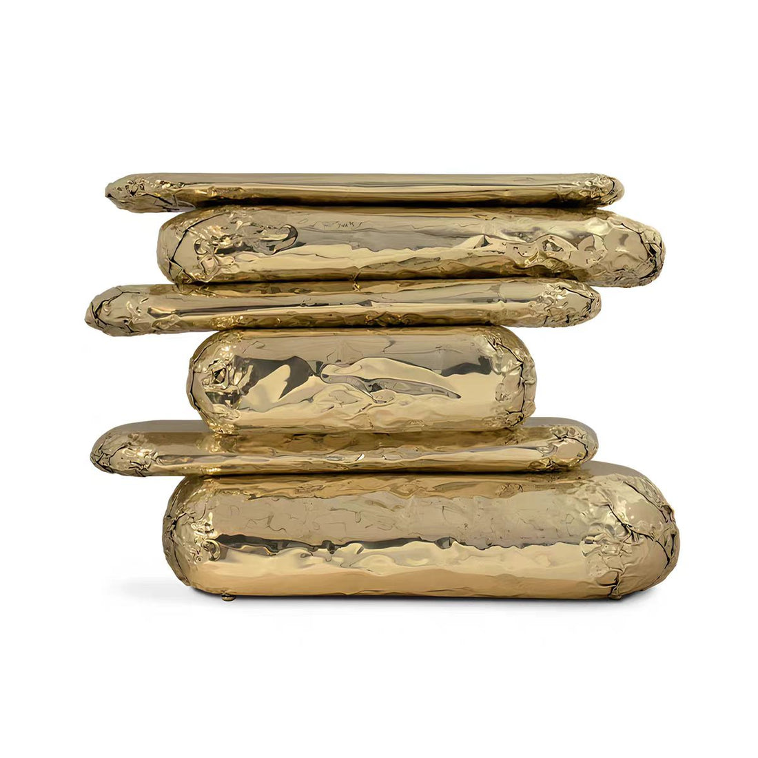 Luxury Brass Marble Irregular Console Table