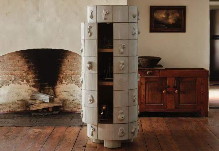 Luxury Ceramic Cylinder Wine Cabinet Design