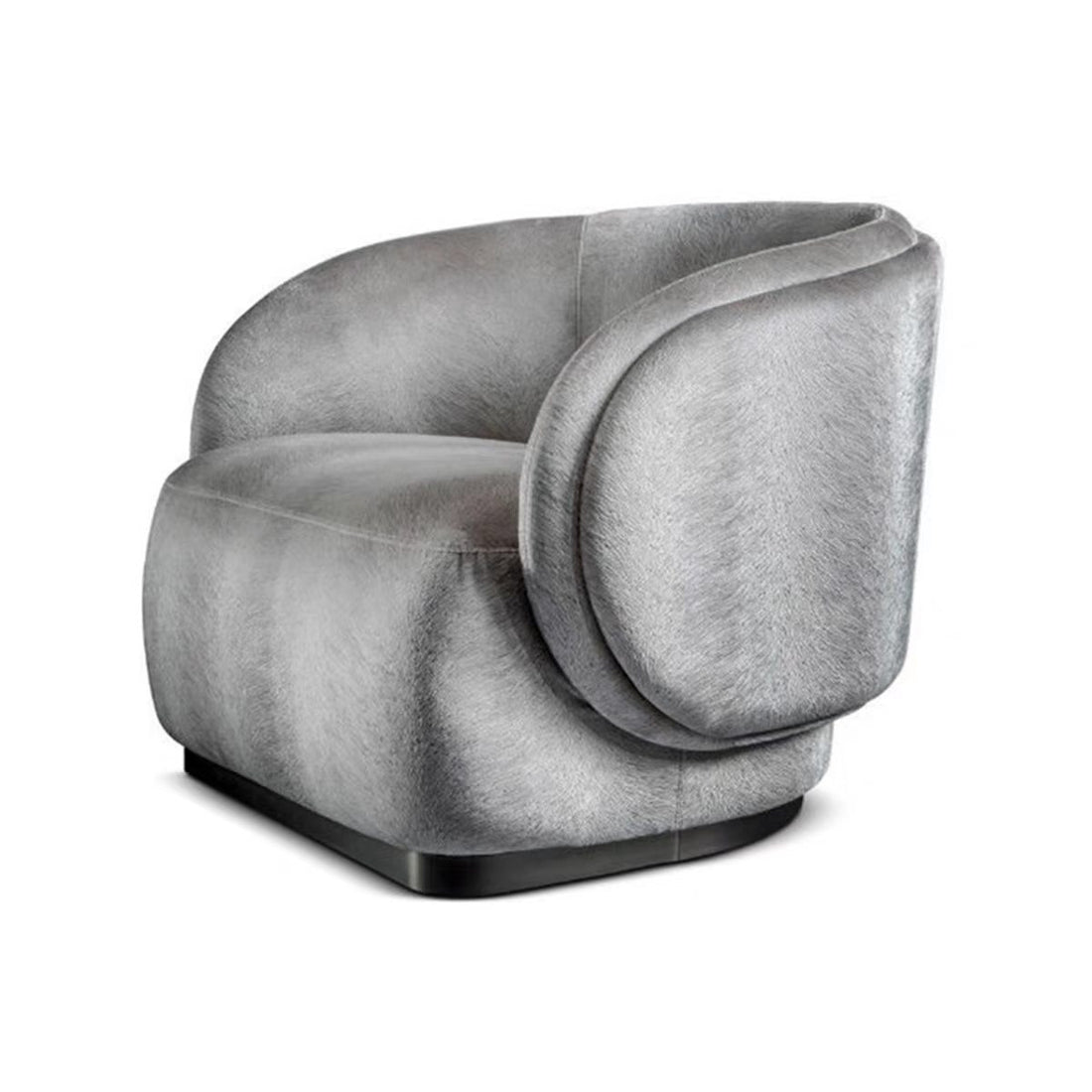 Luxury Fabric Stainless Steel Solid Wood Lounge Chair
