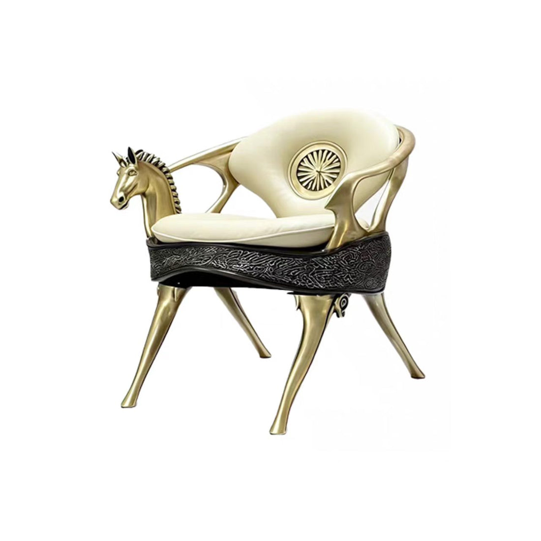 Luxury Horse Head Leather Lounge Chair