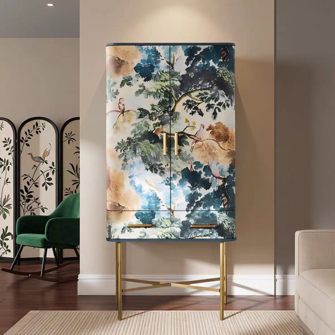 Luxury Italian Artistic Wine Cabinet Design