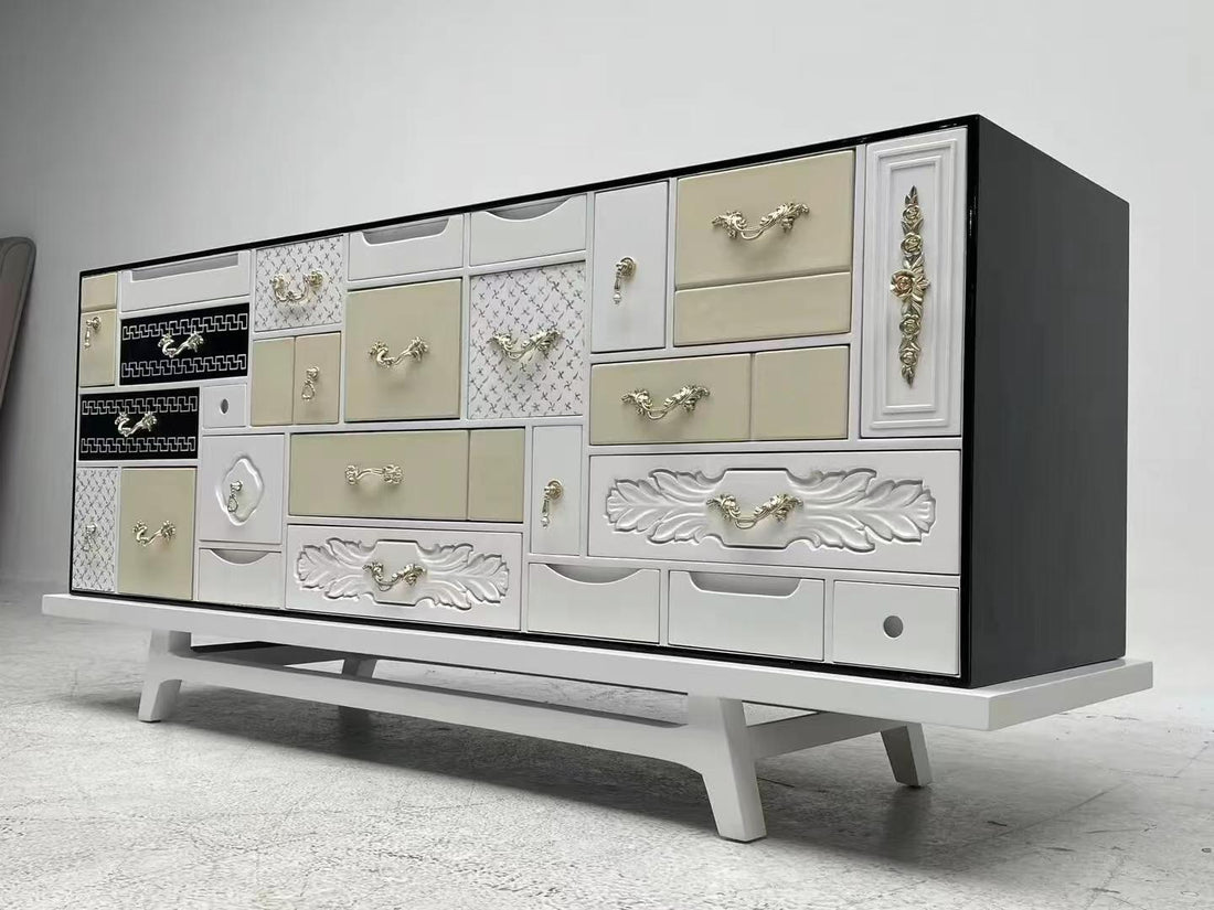 Luxury Italian Carved Wood Sideboard