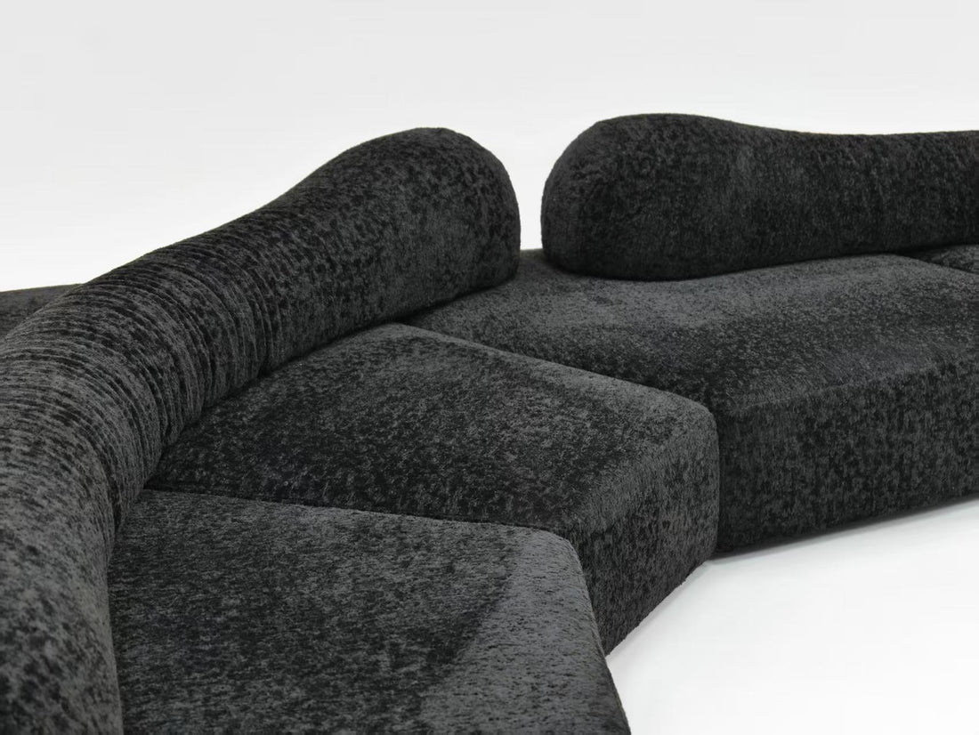 Luxury Italian Glacier Velvet Modular Sectional Sofa