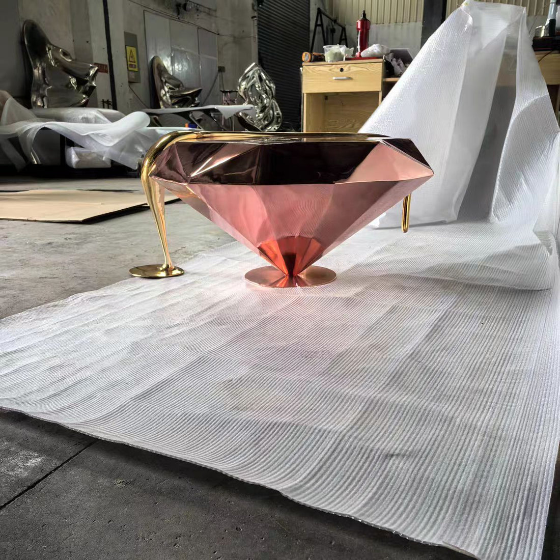Luxury Italian Irregular Diamond Coffee Table