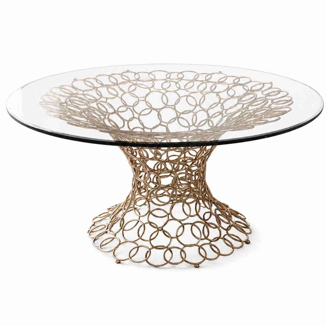 Luxury Italian Irregular Glass Dining Table Design